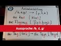 Deutsch: Aussprache b, d, g am Wort- und Silbenende (Auslautverhärtung Teil 1)