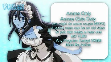 //AOS// Auditons OPEN (Deadline Extended)