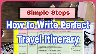How to Write a TRAVEL ITINERARY (step-by-step guide) high chance of approval #visa#schengenvisa screenshot 5