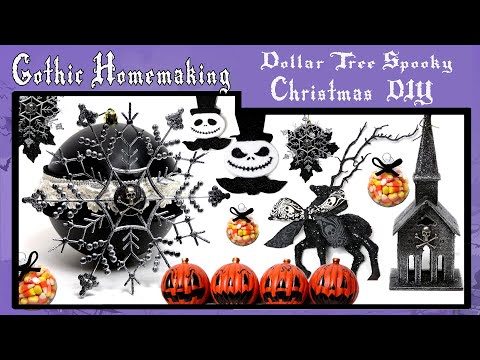 Dollar Tree Spooky Christmas DIY - Gothic Homemaking Presents