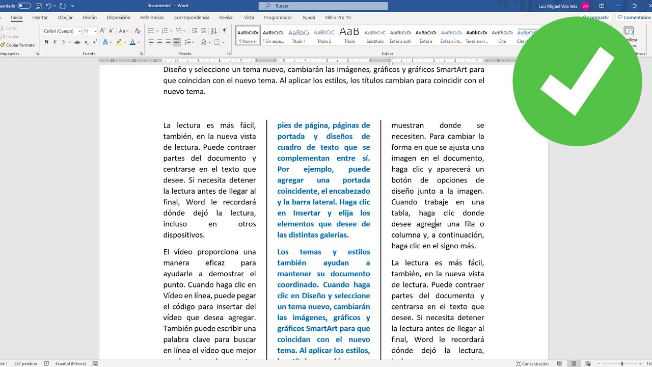 Word columnas texto un documento Word columnas texto un documento