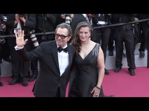 Gary Oldman and wife Gisele Schmidt on the red carpet for the Premiere of Capharnaum in Cannes