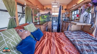 Retired \& Living Tiny - Shuttle Bus Conversion Tour