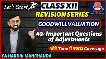 Questions on Adjustments of Average Profit Method | Normal Business Profit | Class 12 Goodwill |