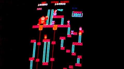 Donkey Kong (arcade) 100pt "Glitch" on Elevator stage demonstrated