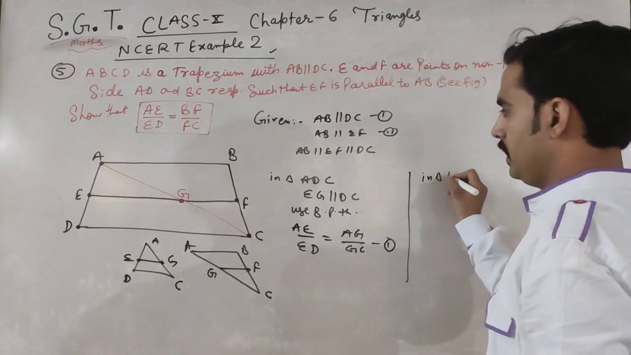 Basic Proportional theorem Maths CBSE CLASS 10 Chapter 6 NCERT EXAMPLE ...