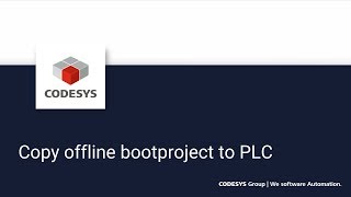 Copy offline bootproject to PLC