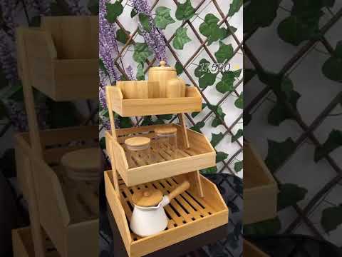 3 طوابق من الأناقة الطبيعية ستاند بامبو ب 17 و نص بس بامبو فواكه