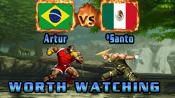 SVC Chaos - SNK vs Capcom Plus - Artur (BRA) VS (MEX) *Santo [svcplus] [Fightcade]