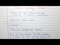 Write Notice Writing Format | English