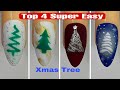 Top 4 Xmas Tree Nails Art Compilation For Beginner 💅 💖Holiday Nails Design 💝 New Nails