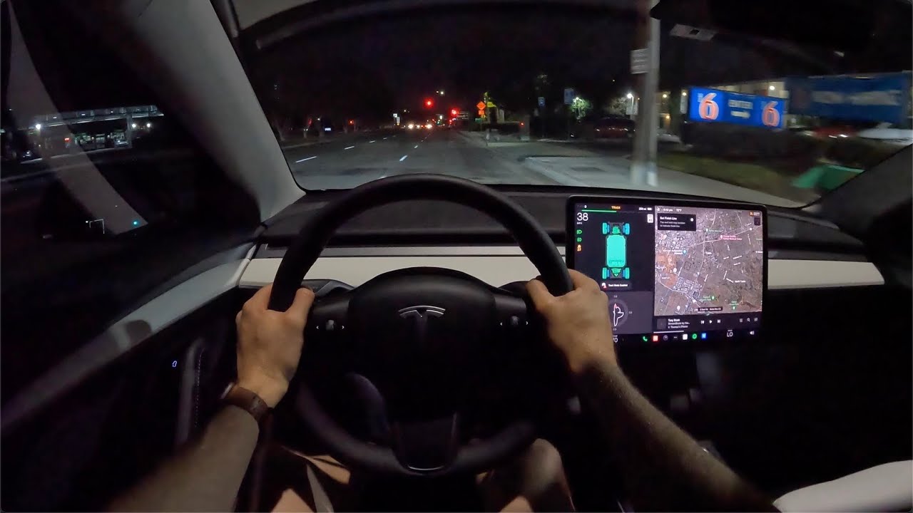 2022 Tesla Model 3 Performance POV Night Drive (3D Audio)(ASMR) - YouTube