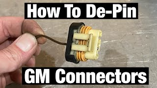 How To Remove Pins / Wires From A Delphi Style Connector With A Hair Clip. GM LS Alternator LS1