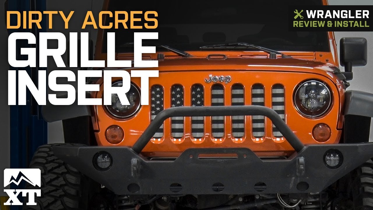Jeep Wrangler JK Dirty Acres Grille Insert - American Tactical (2007-2018)  Review & Install - YouTube