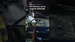 The fire broke out Wednesday evening near Jim Hudson Automotive Group on Washington Road.