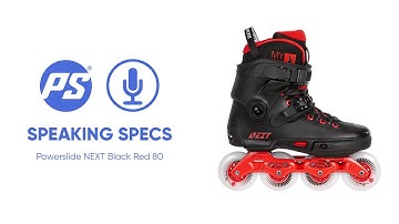 Powerslide Next Black Red 80 skates - Speaking Specs