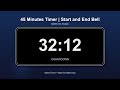 45 Minute Timer | No Talking
