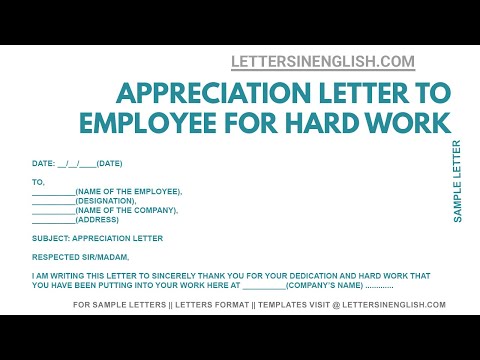 Thank You Letter to Employee for Great Work– Appreciation Letter for Employee for Good Work