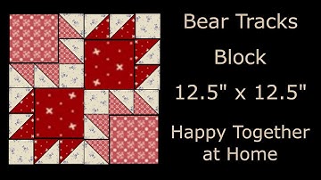 Bear Tracks Traditional Quilt Block Tutorial - LIVE - Video # 8