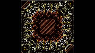 Sum of Neighbours, Square Self-Expanding Grid, Threshold = 100, Reset = 0