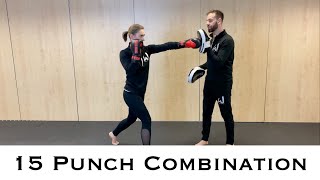 An AWESOME 15 Punch Boxing Combination