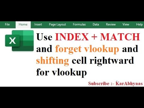 How to use #excel Index + #Match instead of vlookup (No need to shift ...