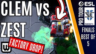 CLEM DROPS A FACTORY IN ZEST'S BASE - Starcraft 2 ESL Open Finals Cheese screenshot 5