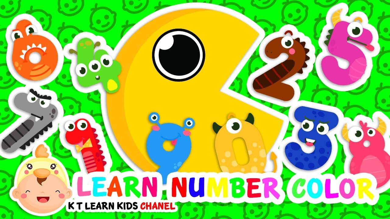 Learn colors with Pacman and Learn Number Street Vehicle for Kid Child ...
