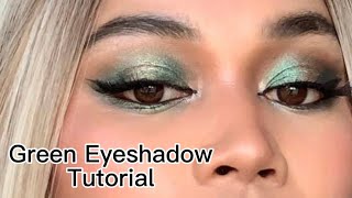 Emerald Green Eyeshadow Tutorial.   #makeuplook  #makeuptutorial