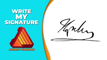 How to write my signature on a affinity publisher document