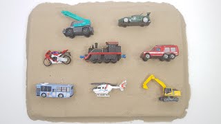 Learning Vehicles Names & Sounds crane excavator fire truck bus puzzle screenshot 4