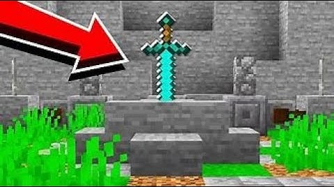 How to build a sword stuck in stone in Minecraft!