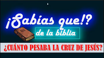 ¿Cuánto pesa una cruz?