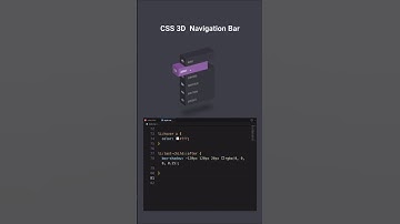 CSS 3D Navigation Bar #coding #webdevelopement #webdesign #codingbanglaa #html #css