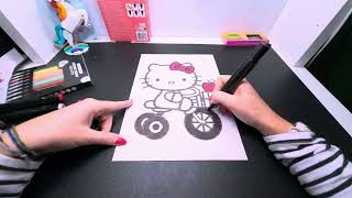 Coloring HELLO KITTY with Relaxing Music For Stress Relief 432 Hz 4K R HLG