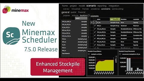 Minemax Scheduler 7.5.0 with Enhanced Stockpile Management
