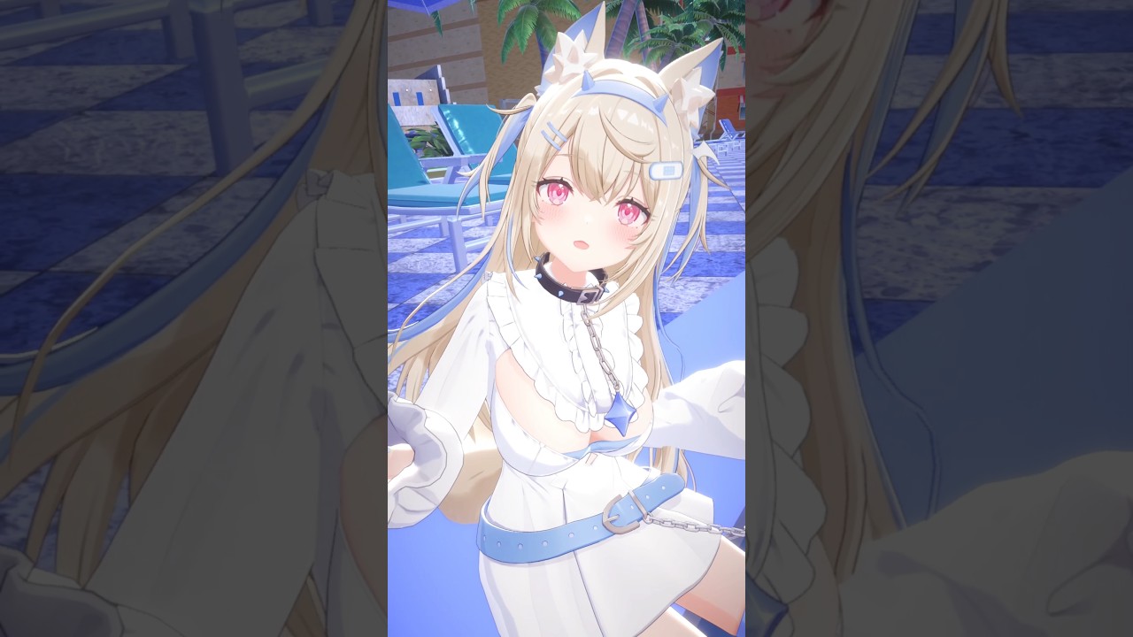 🩵 when i look into your eyes, i feel... 🐾 #FUWAMOCO #ホロライブ #holonatsuParadise #ホロナツpiece #shorts