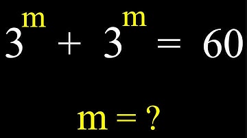 A Wonderful Exponential Maths Olympiad Question :m=?