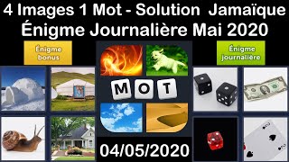 4 Images 1 Mot - Jamaïque - 04/05/2020 - Mai 2020 - Énigme Journalière + Énigme bonus Solution screenshot 5