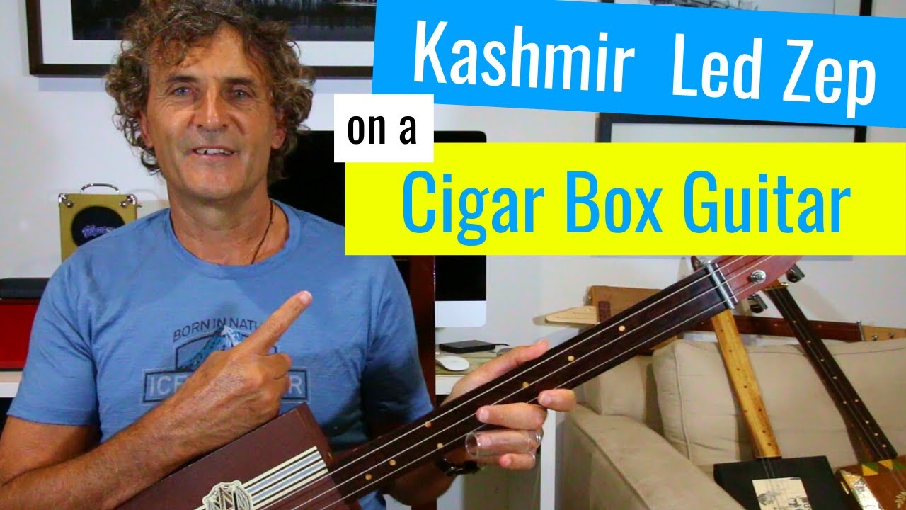 Kashmir by Led Zeppelin 3 string cigar box guitar lesson YouTube