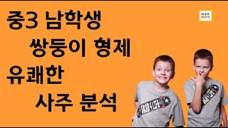 중3 쌍둥이 아들 유쾌한 사주 분석(진로/적성)