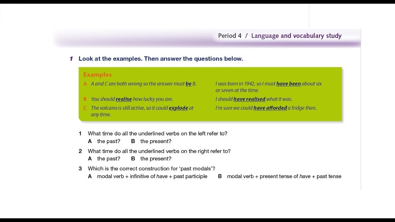 شرح الدرس الرابع | الوحدة 11 | الأفعال الناقصة |  #توجيهي Unit 11 | period 4 | past modals form