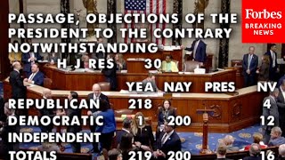 BREAKING NEWS: Republicans Fail To Override Biden's First Veto On Anti-ESG Legislation