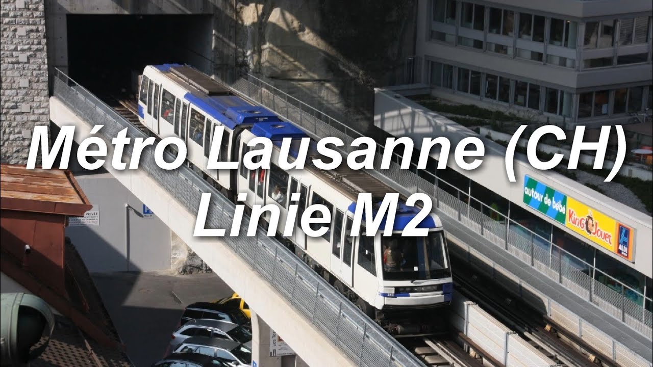 [Video] Métrolinie M2 | Lausanne (CH), Ouchy-Olympique - Epalinges (CH), Croisettes | 2016