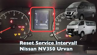 RESET SERVICE INTERVAL OF NISSAN URVAN NV350 / URVAN PREMIUM | STEP BY STEP GUIDE