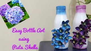 Pista Shell Bottle Art/DIY Bottle Art/Waste to Treasure