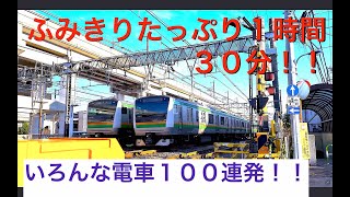 【train video】Japan cool train railway crossing railroad