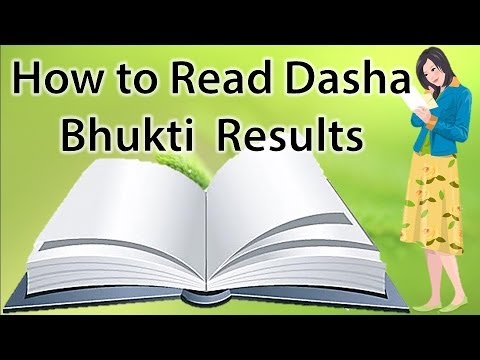 Dasa And Bhukti Chart