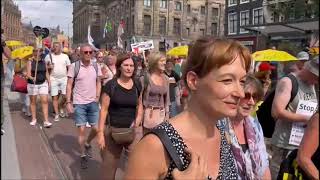 demonstratie Stop de permanente coronawet (rondje door de stad)