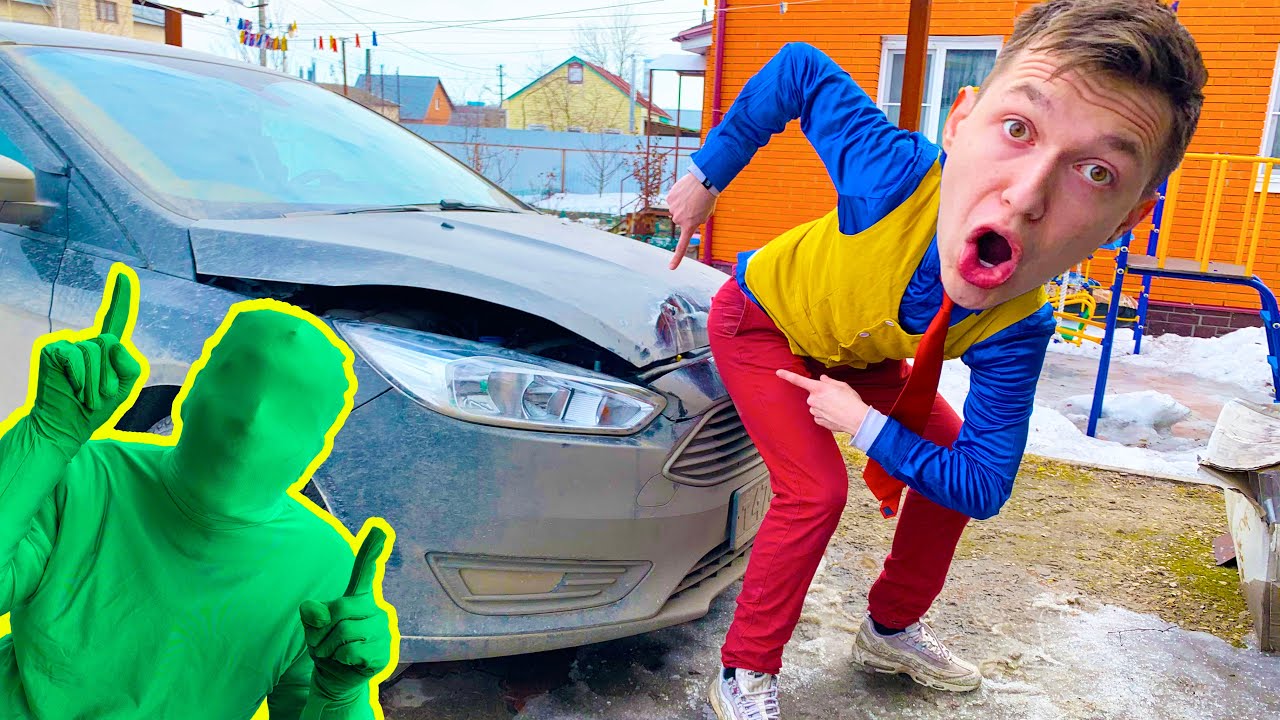 Mr. Joe found Super Car vs Green Man on Broken Ford Focus 13+